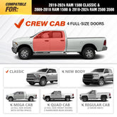 Yzona Lifted Truck Side Steps Compatible for 2009-2018 Dodge Ram 1500 Crew Cab